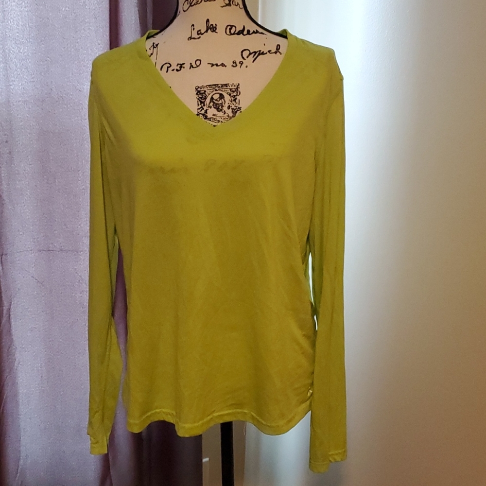 V Neck Long Sleeve Dri More Athletic Top